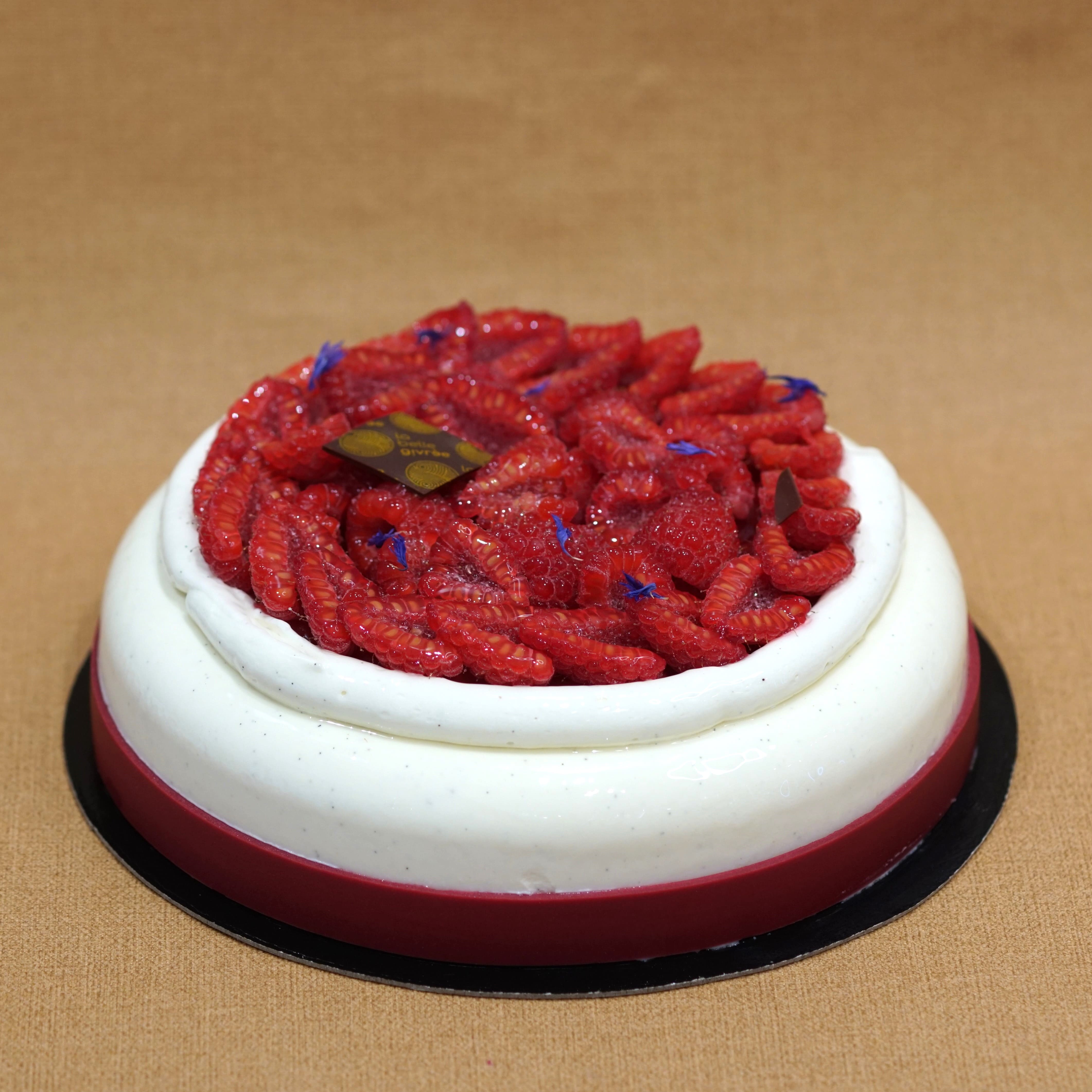 entremets vanille framboise