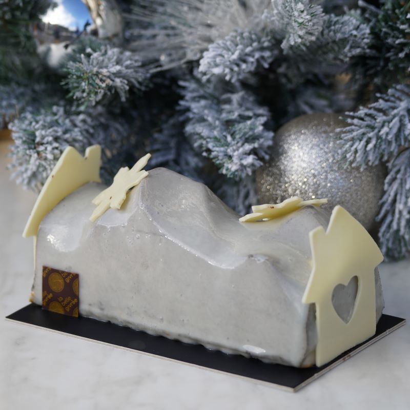 bûche citron kalamansi sésame noir